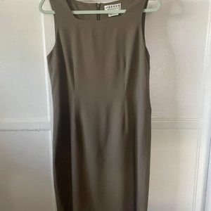Jaeger Dress, Wool, Size USA 12, Taupe, Sleeveless, Vintage, Office,Professional